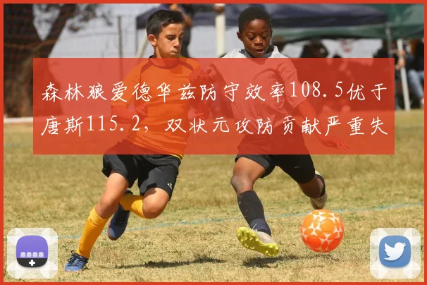 森林狼爱德华兹防守效率108.5优于唐斯115.2，双状元攻防贡献严重失衡